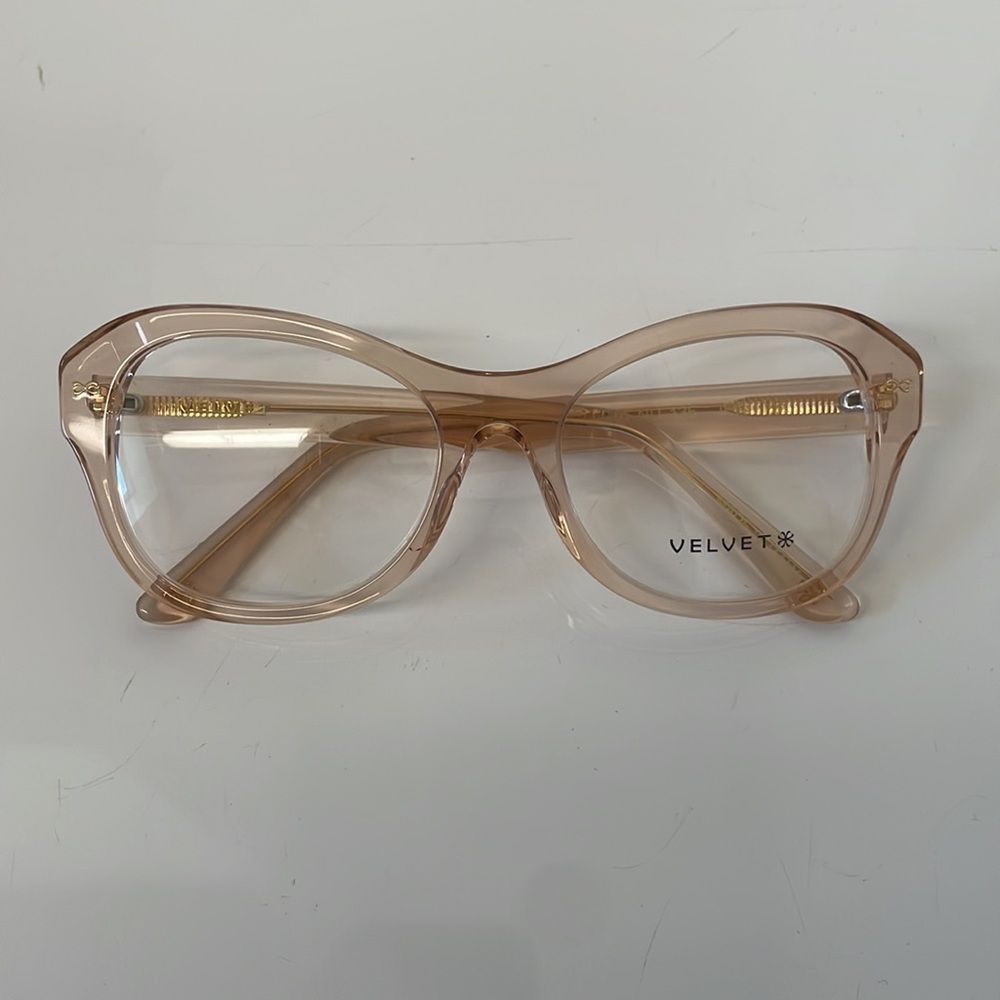 Velvet Eyeglasses, JEN, Transparent Light Pink - NEW - Picture 2 of 8